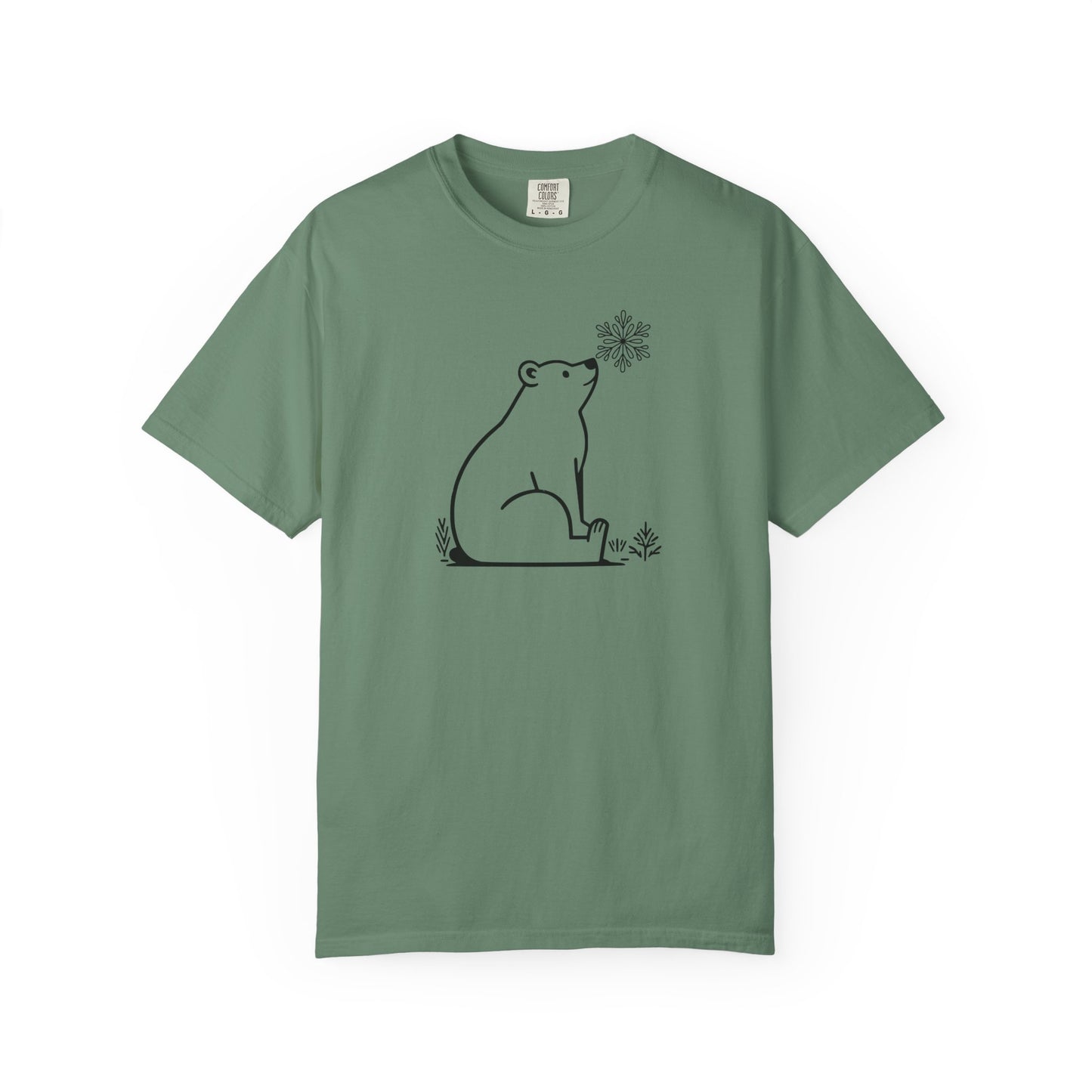 Comfort Colors Polar Bear Snowflake Tee