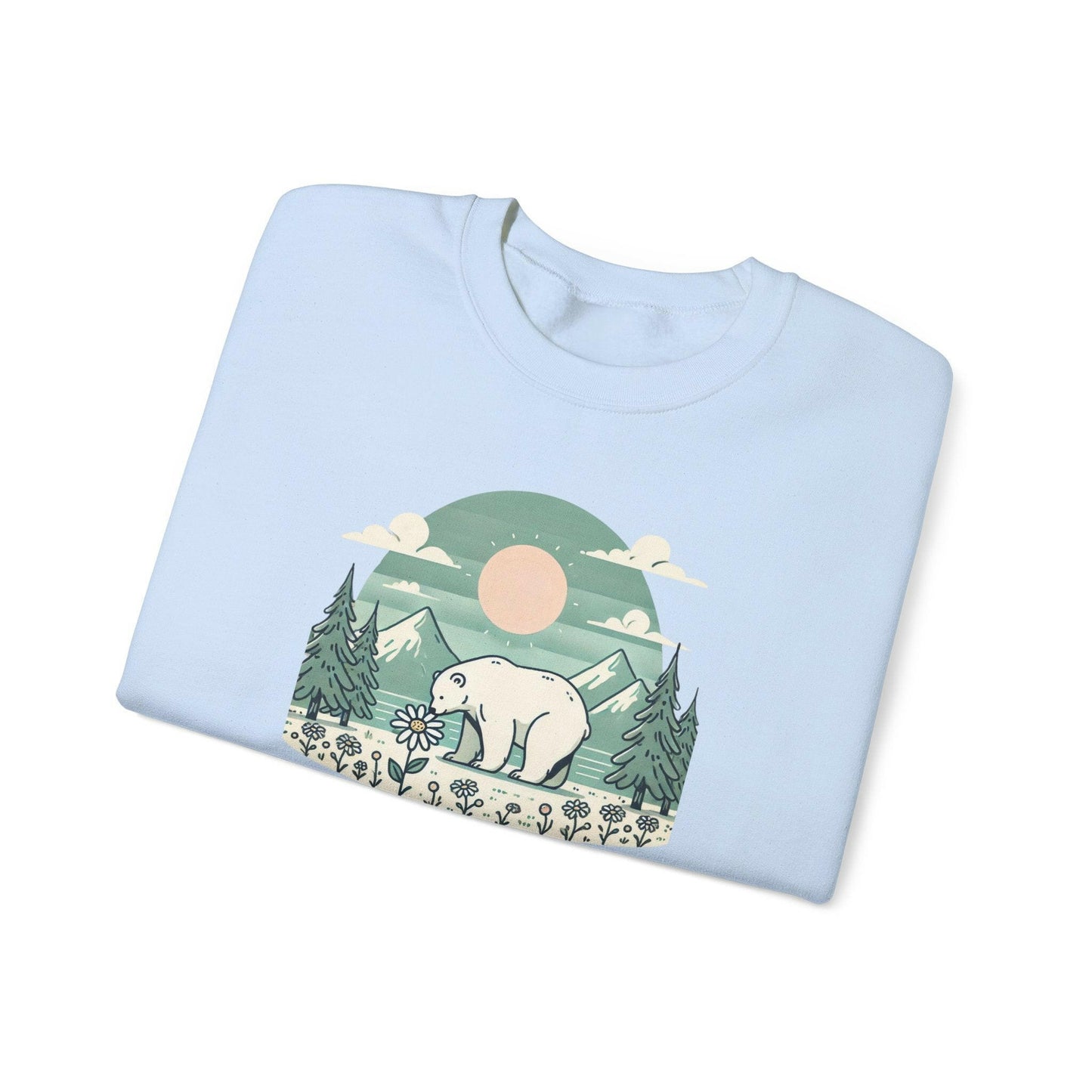 Polar Bear Sweatshirt - Nature-Inspired Unisex Crewneck