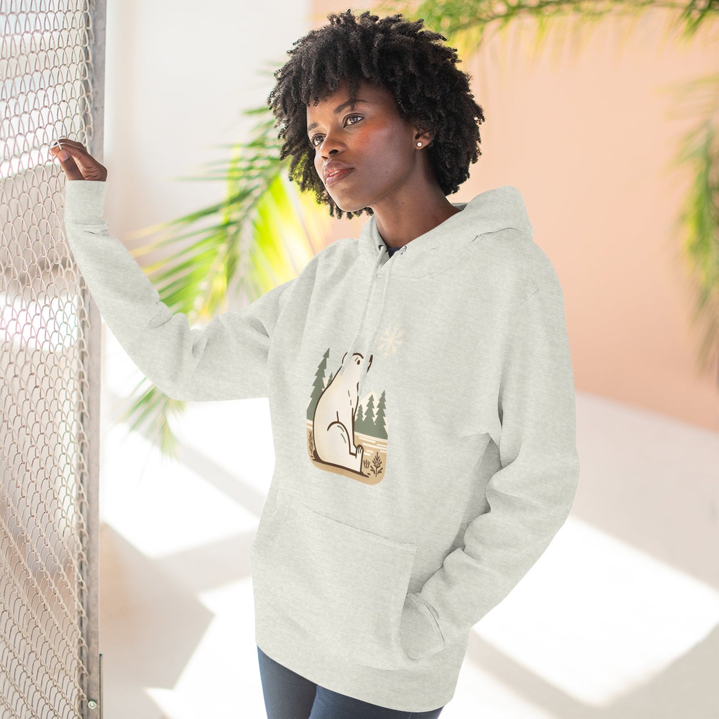 Polar Bear Snowflake Hoodie