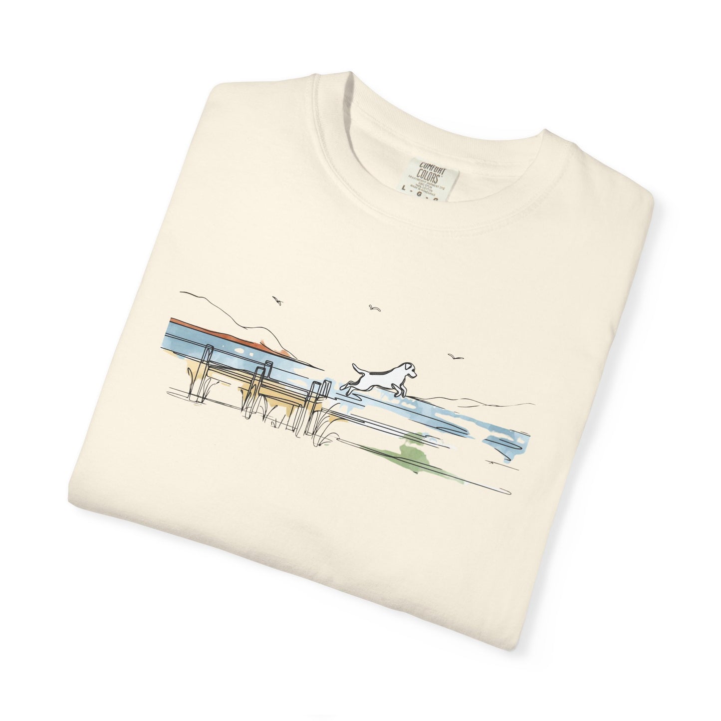 Watercolor Lake Dog Tee