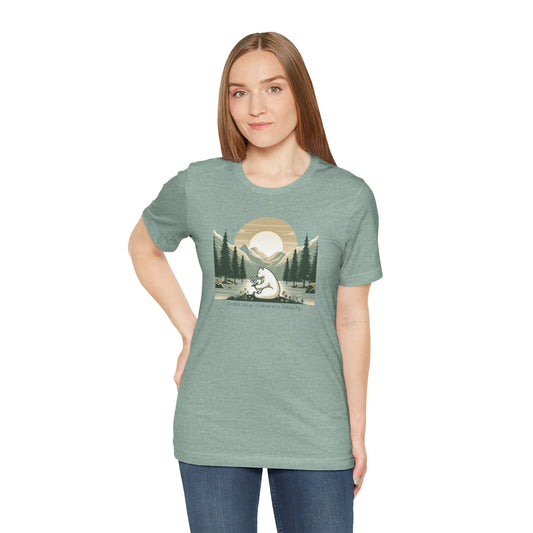 Embrace Nature’s Beauty Tee | Peaceful Polar Bear Graphic Shirt