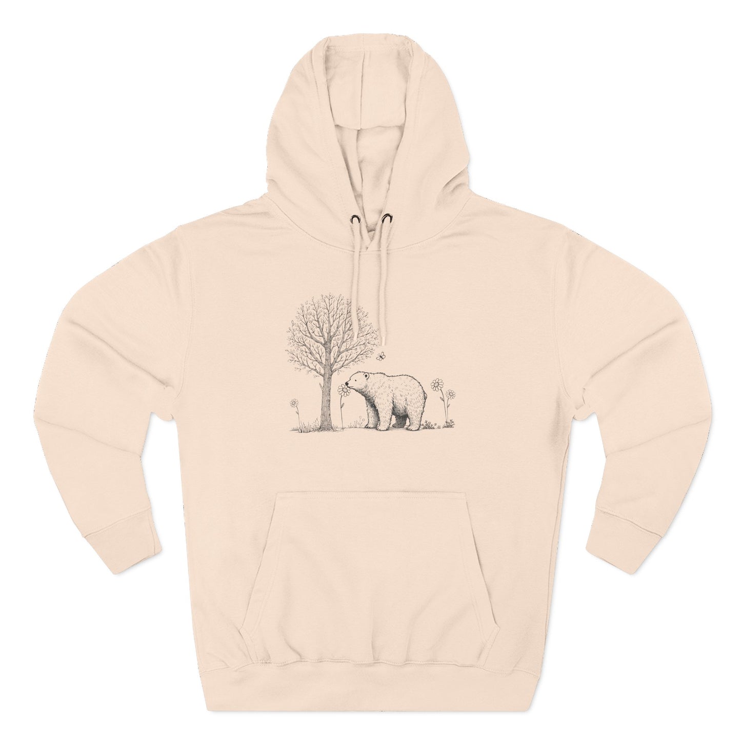 Wildflower Polar Bear Hoodie
