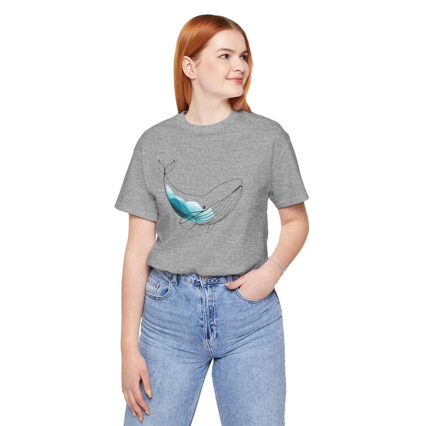Whale Line Art Tee | Ocean Graphic T-Shirt