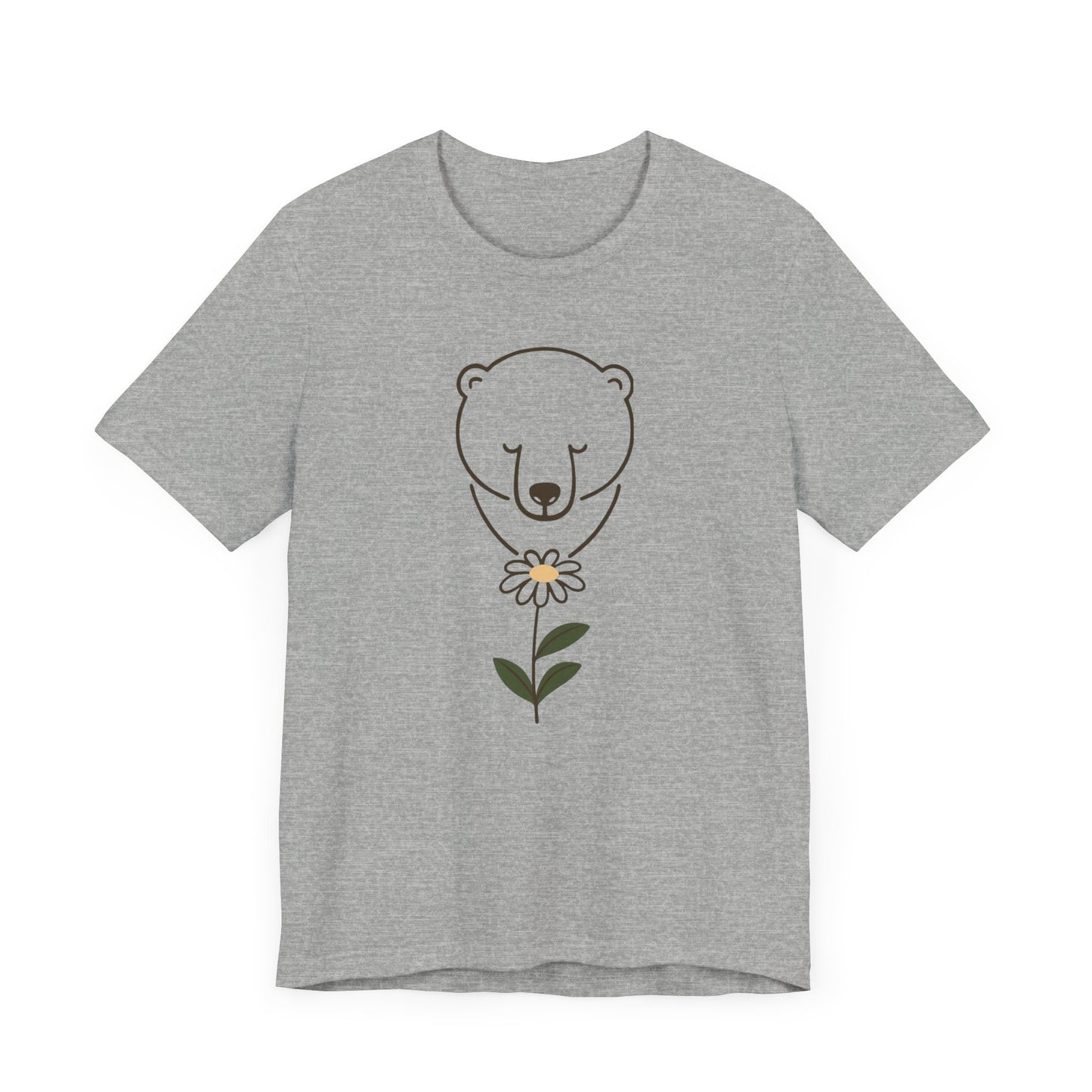 Minimalist Polar Bear & Daisy Tee