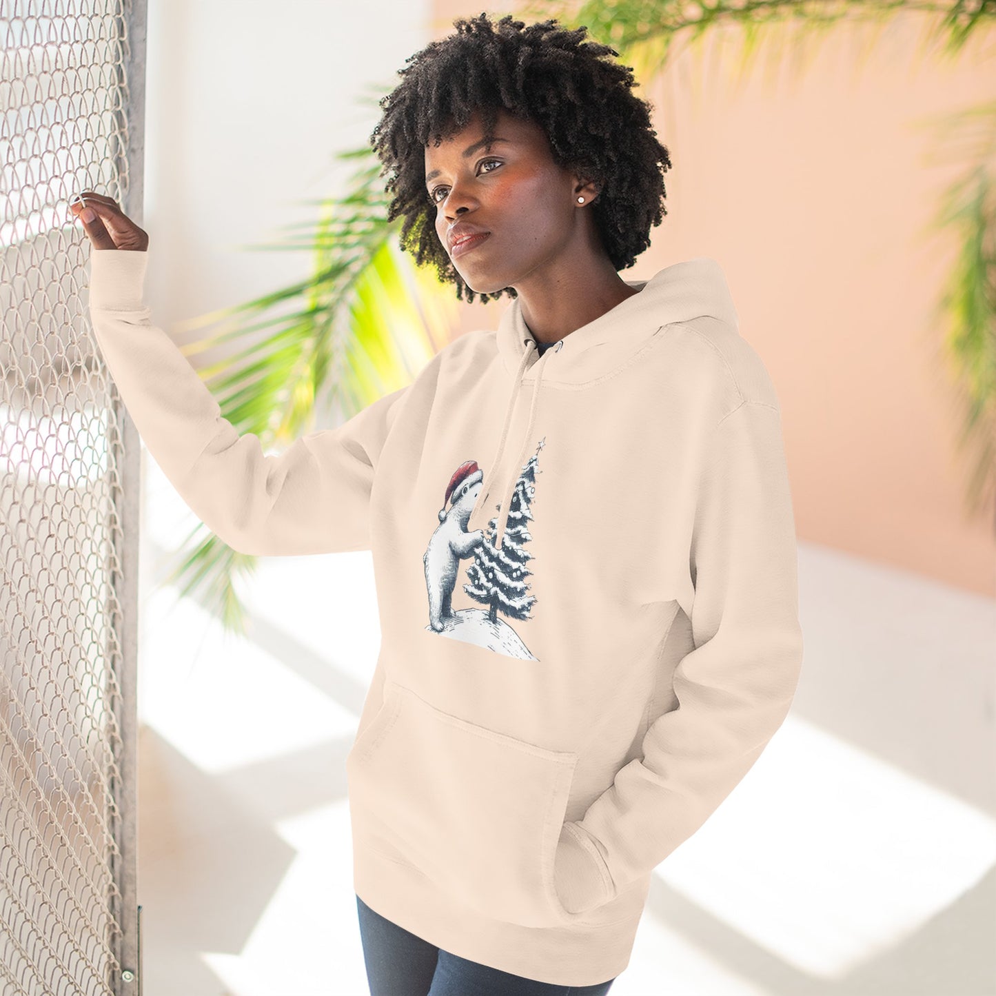 Polar Bear Christmas Tree Hoodie