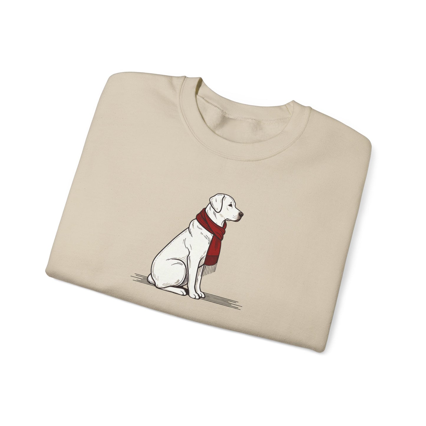 Yellow Lab Scarf Premium Sweatshirt | Cozy Den Edition