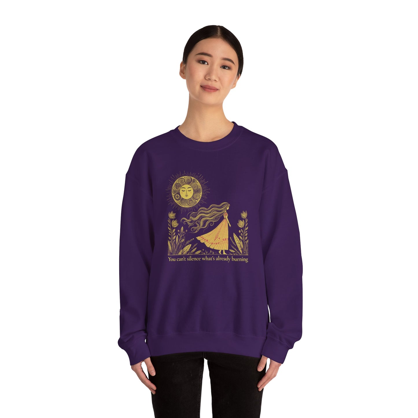 You Can’t Silence What’s Already Burning Sweatshirt – Gold Edition
