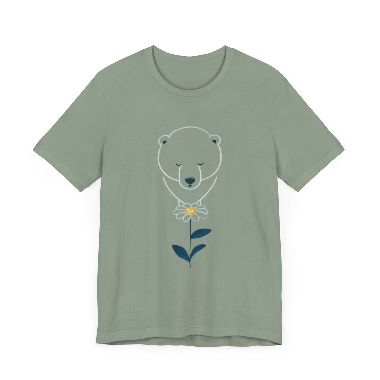 Minimalist Polar Bear & Daisy Tee