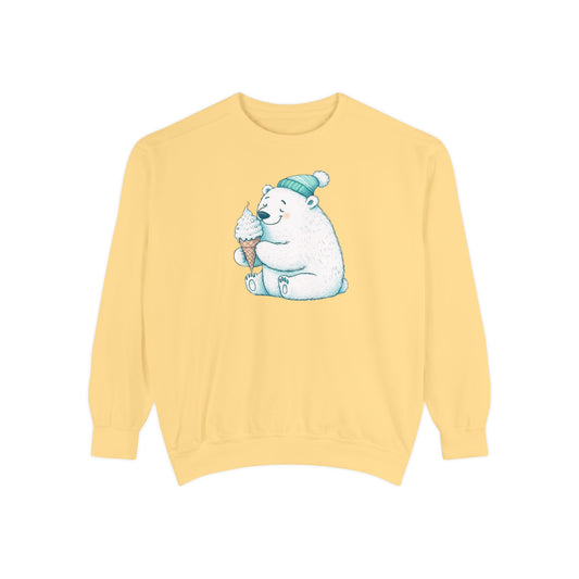 Cozy Cone Polar Bear Comfort Colors Sweatshirt