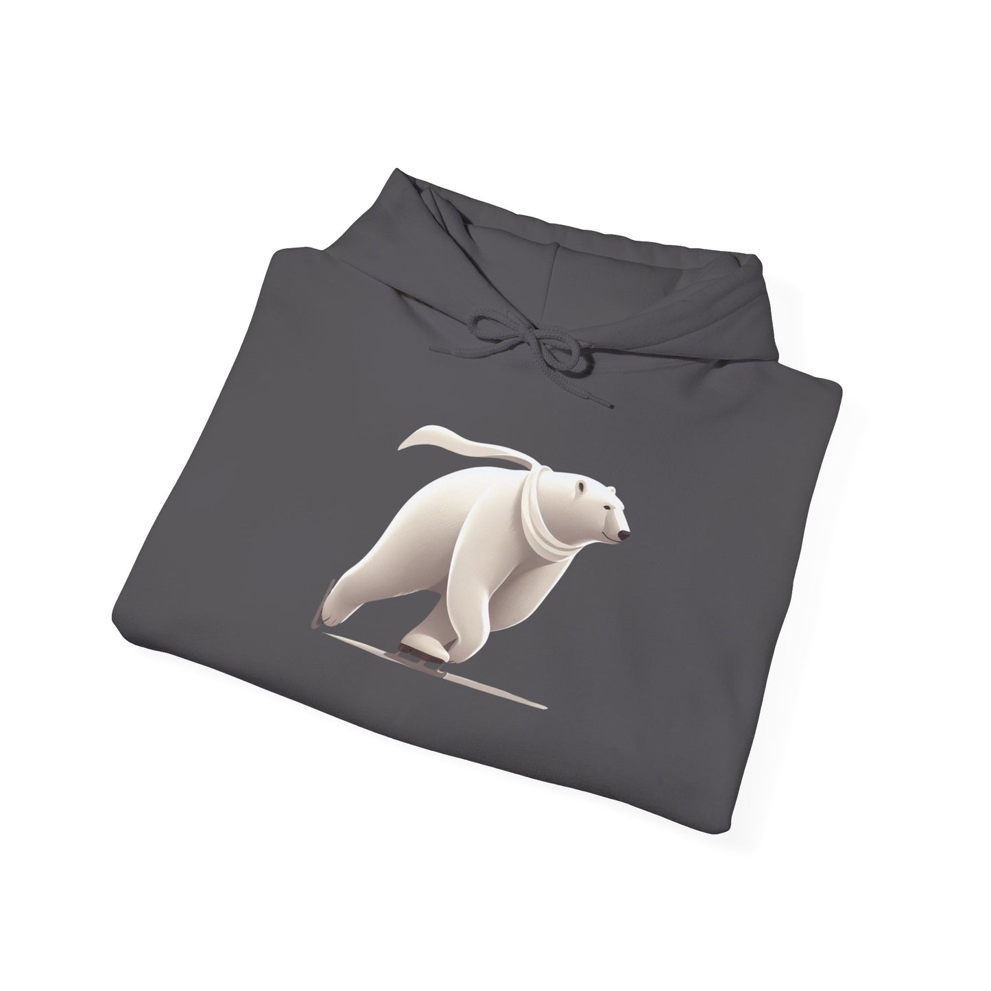 Skating Polar Bear Winter Hoodie