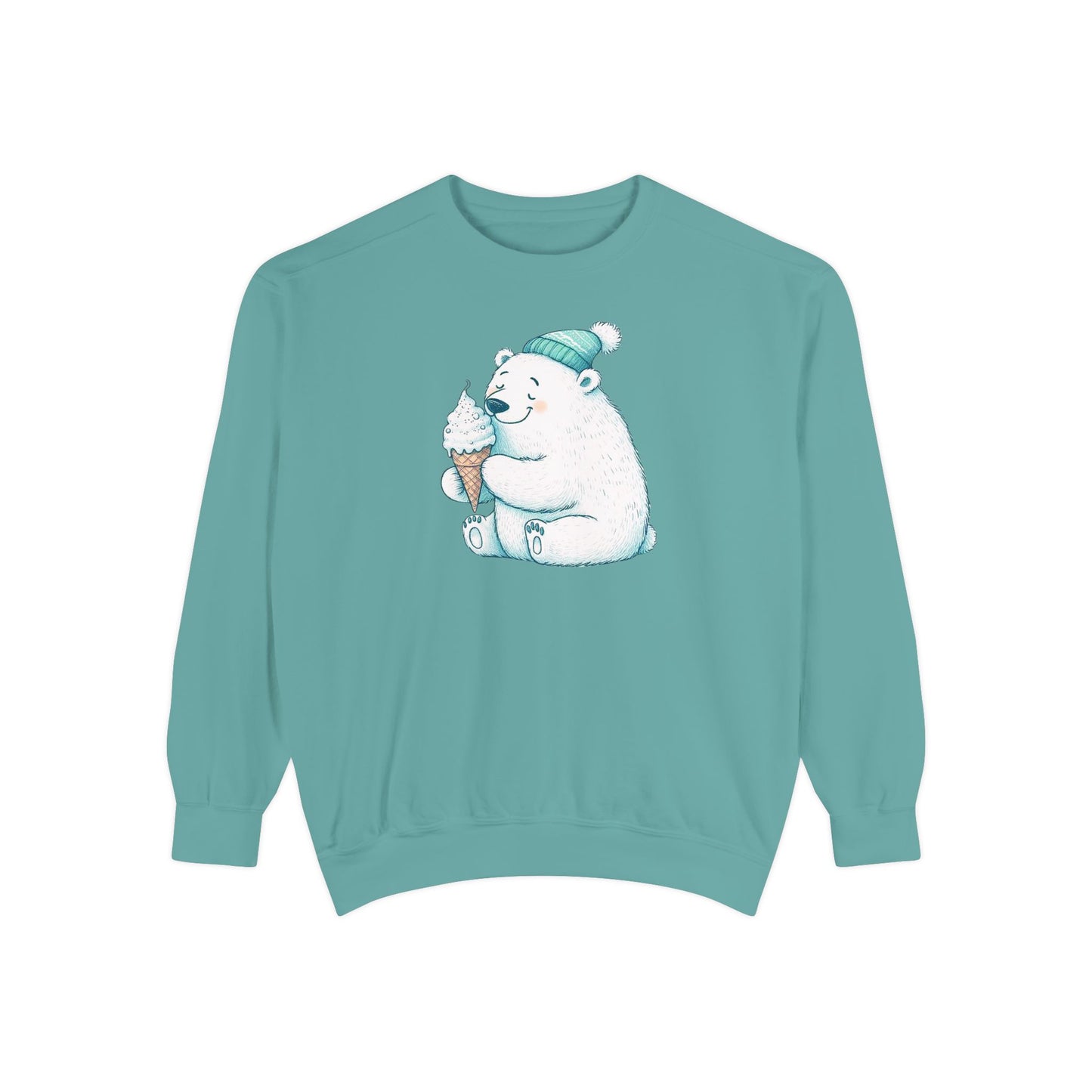 Cozy Cone Polar Bear Comfort Colors Sweatshirt