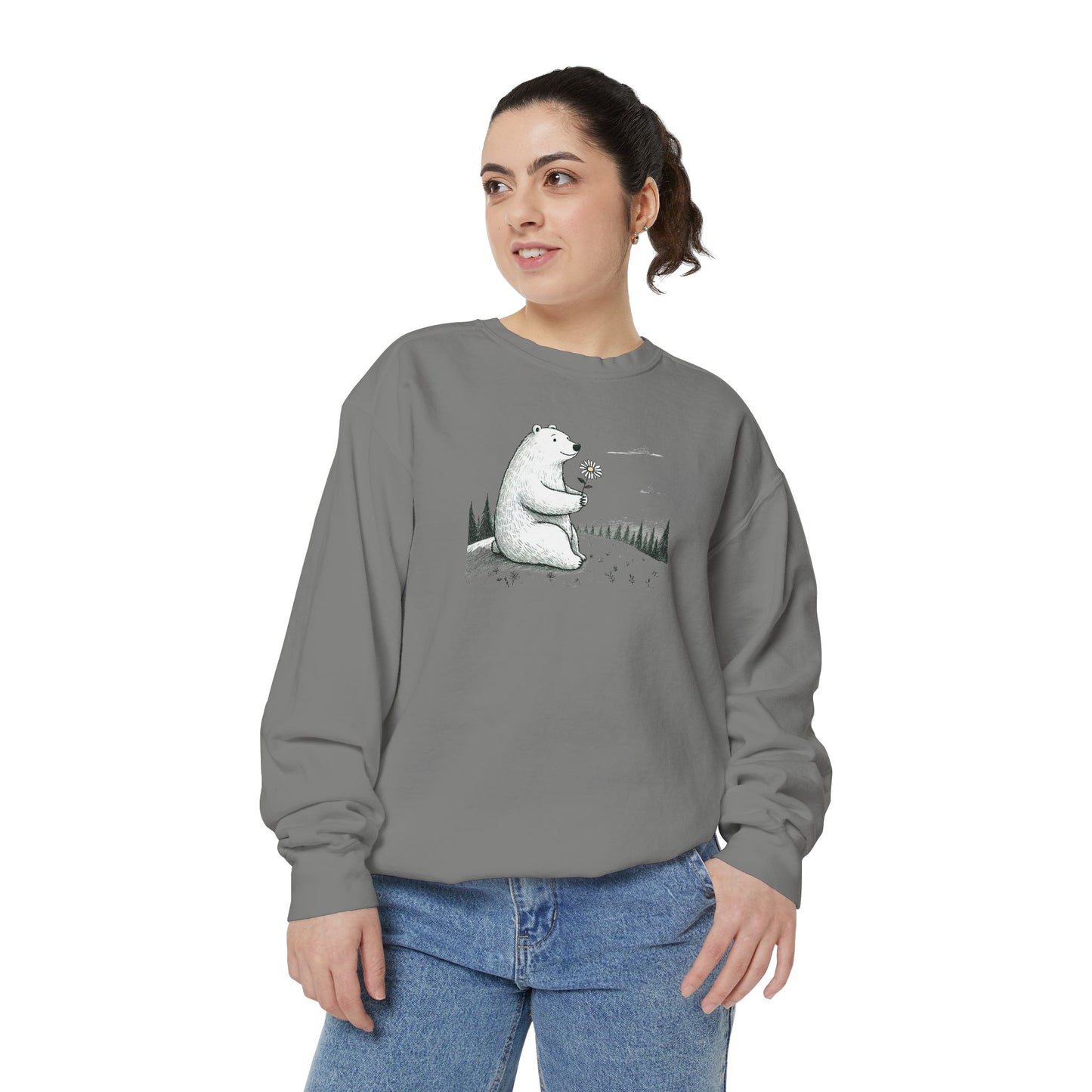 Woodland Bear Wildflower Sweatshirt