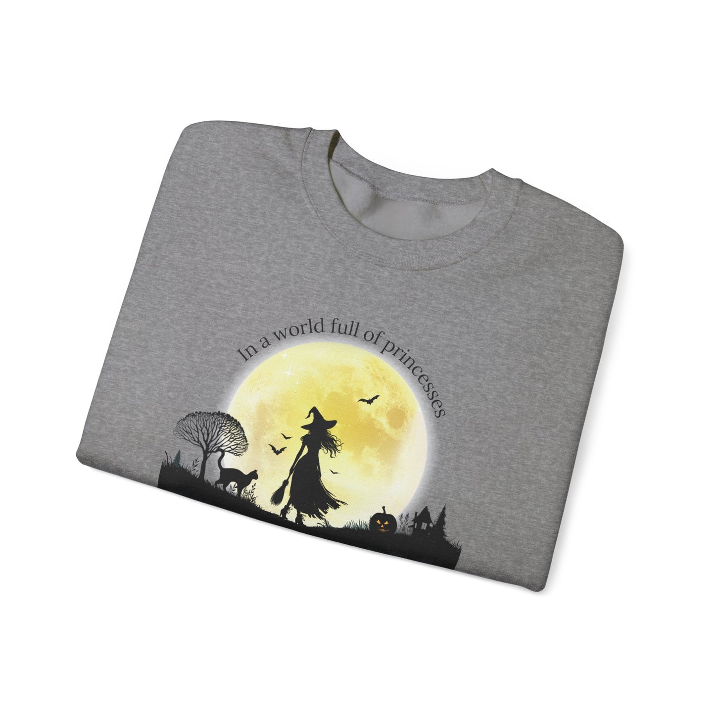 Be A Witch Celestial Moon Crewneck | Spooky Season Graphic Sweatshirt