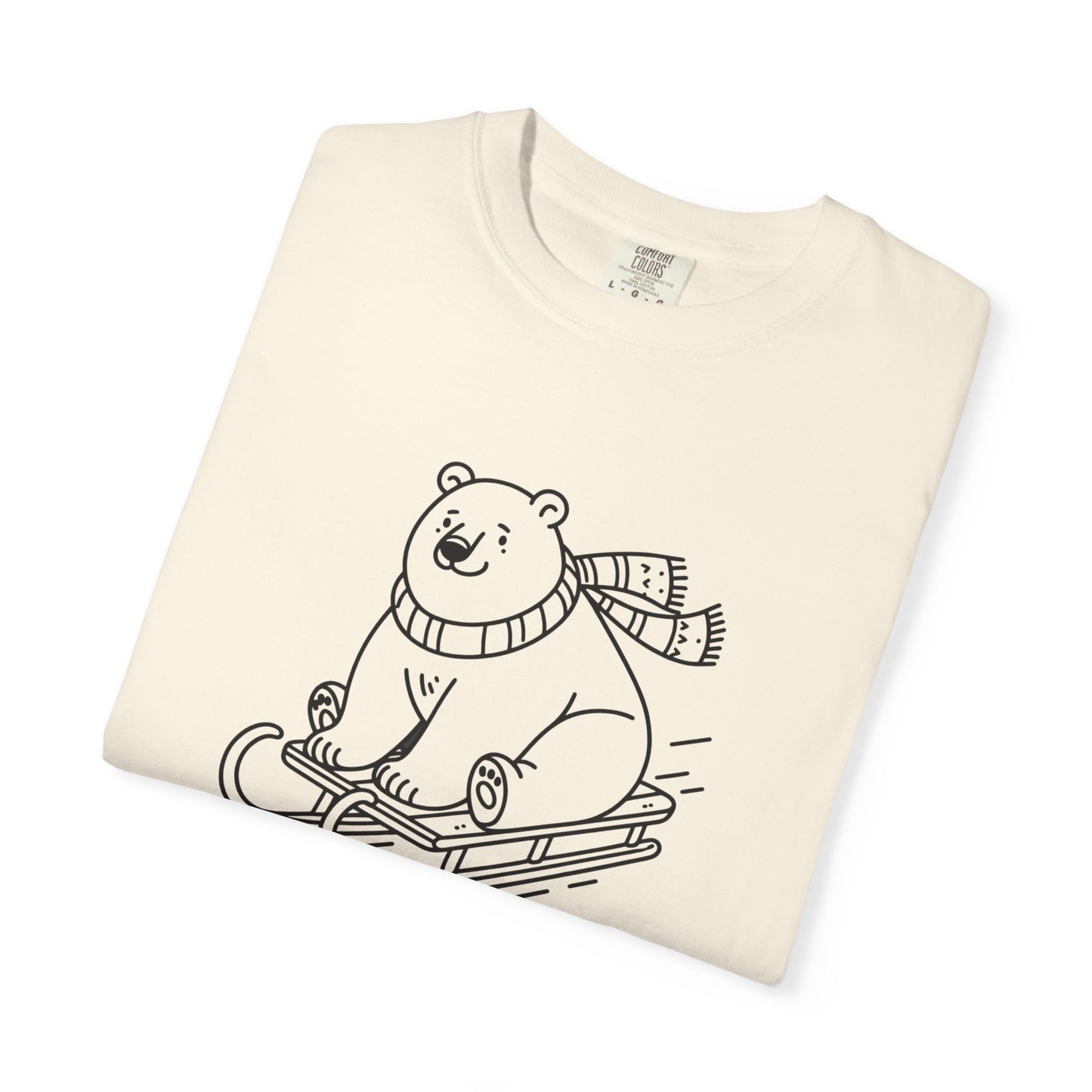 Polar Bear Sledding Comfort Colors Tee