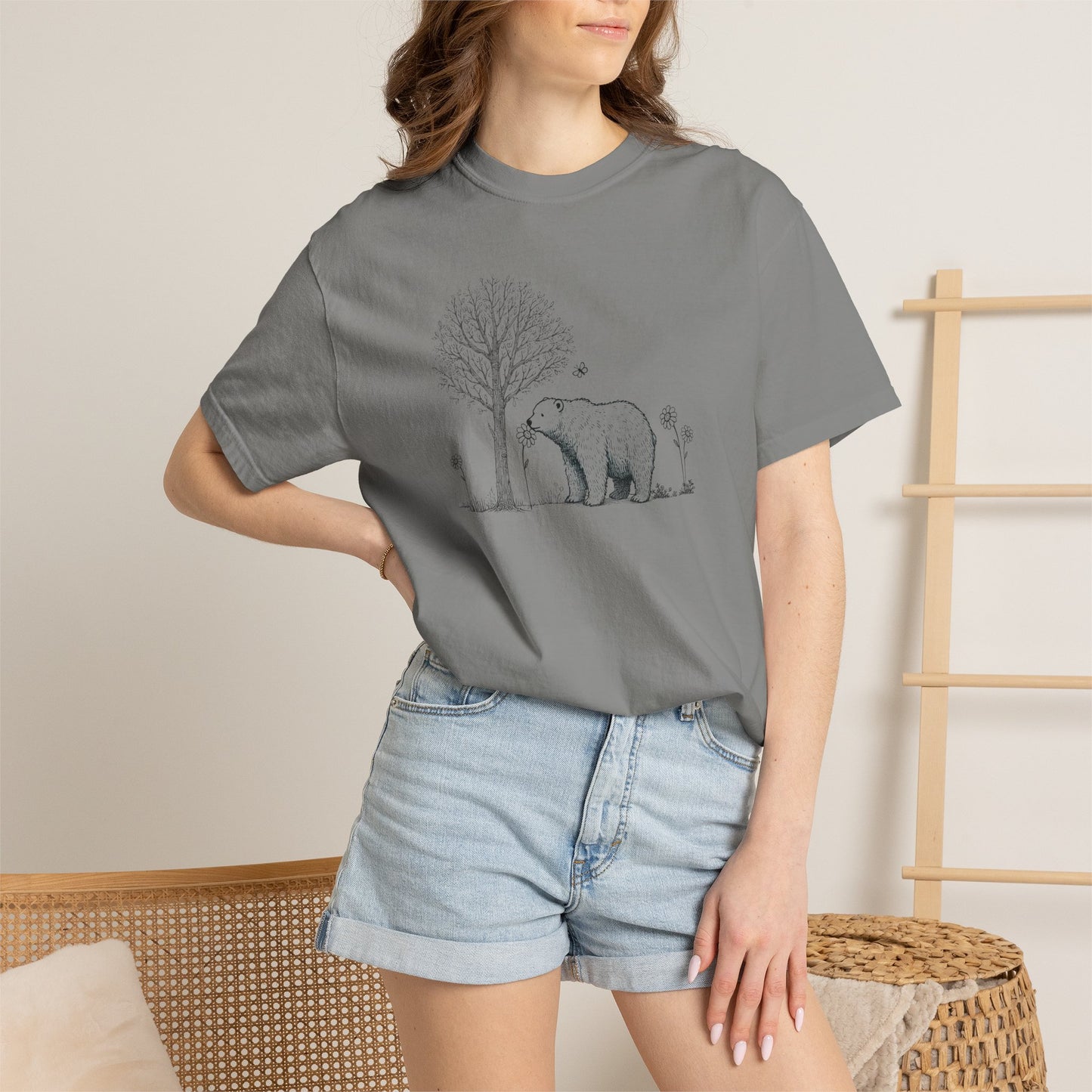 Wildflower Polar Bear Comfort Colors Tee
