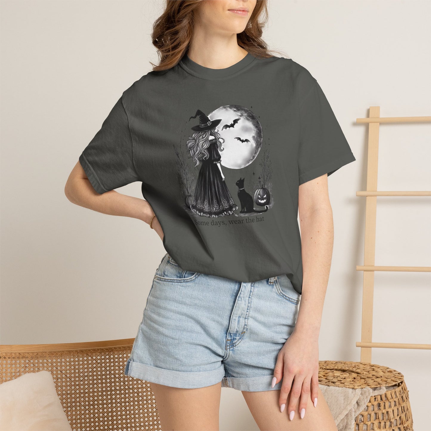 Comfort Colors Halloween Witch Moon Tee