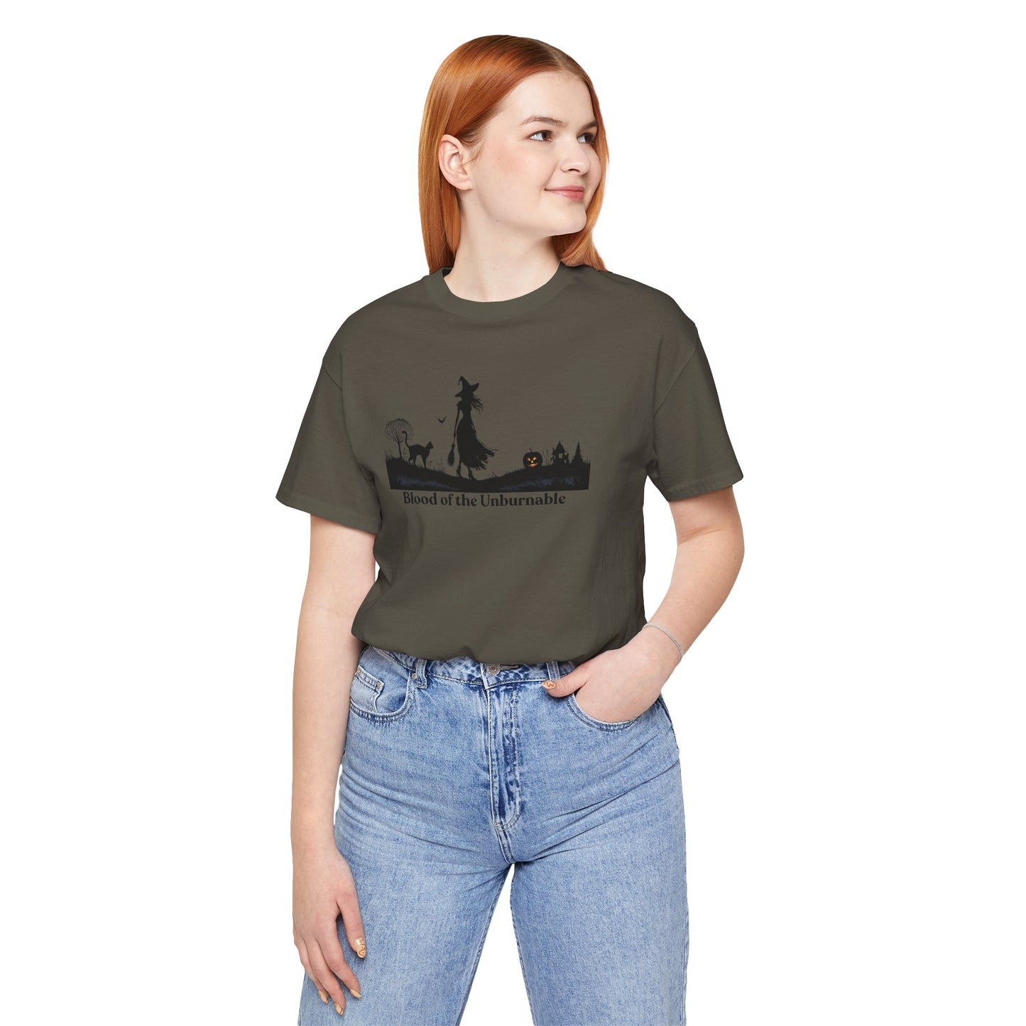 Enchanting Witchcraft T-Shirt | Blood of the Unburnable Witch T-Shirt | Spooky Halloween Graphic Tee
