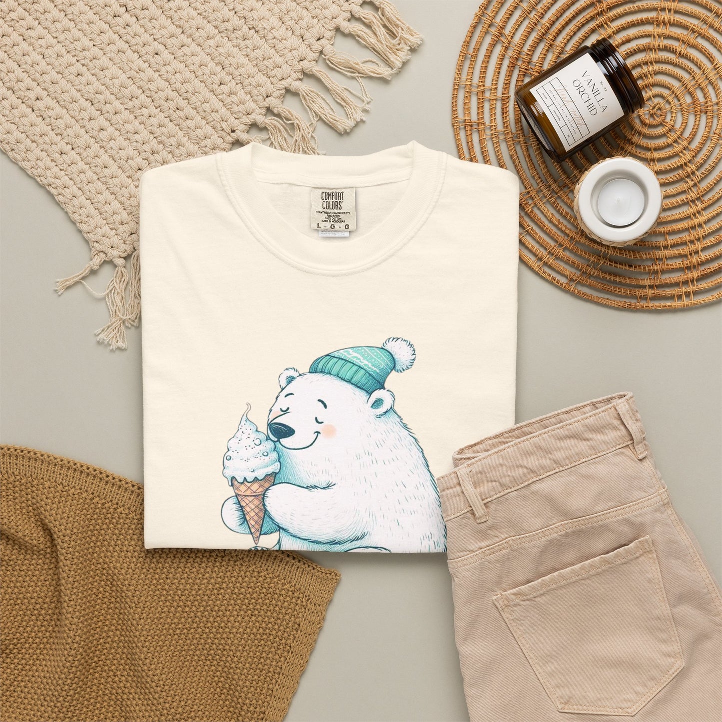 Cozy Cone Polar Bear Comfort Colors Tee