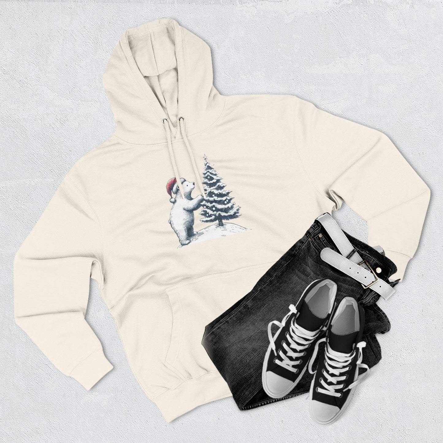 Polar Bear Christmas Tree Hoodie