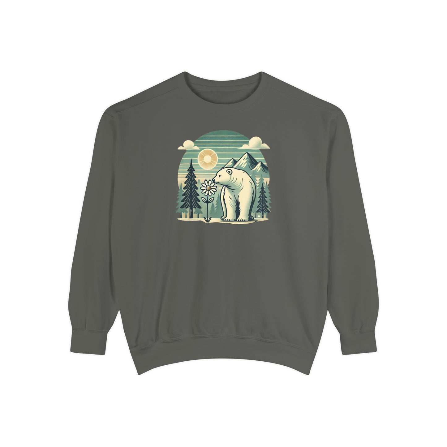 Pine & Daisy Polar Bear Comfort Colors Sweatshirt