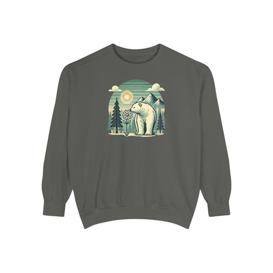 Pine & Daisy Polar Bear Comfort Colors Sweatshirt