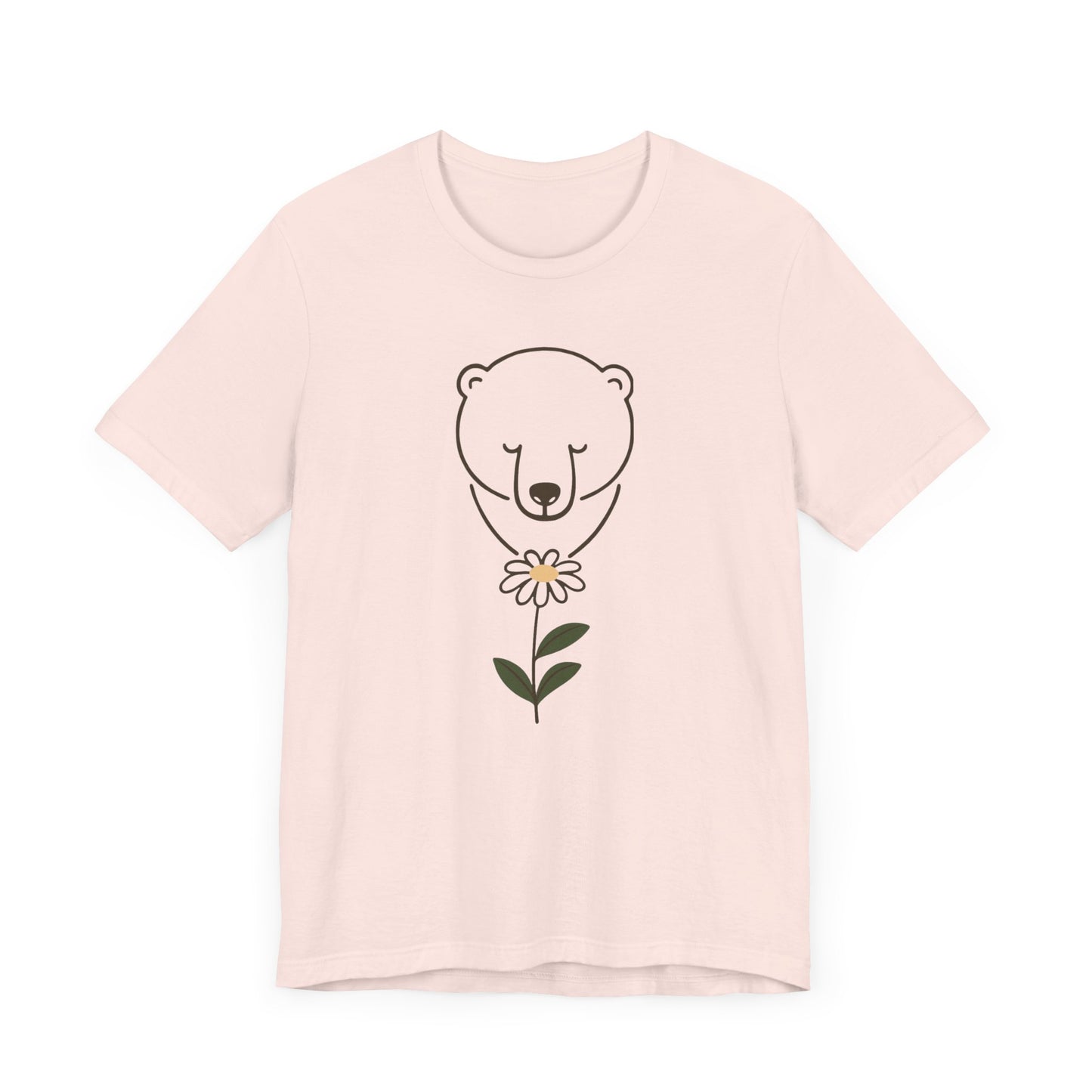 Minimalist Polar Bear & Daisy Tee