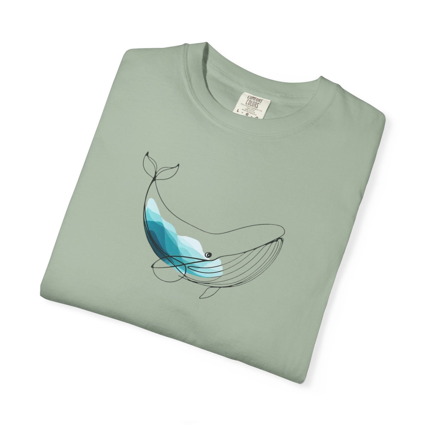Minimalist Whale Comfort Colors Tee