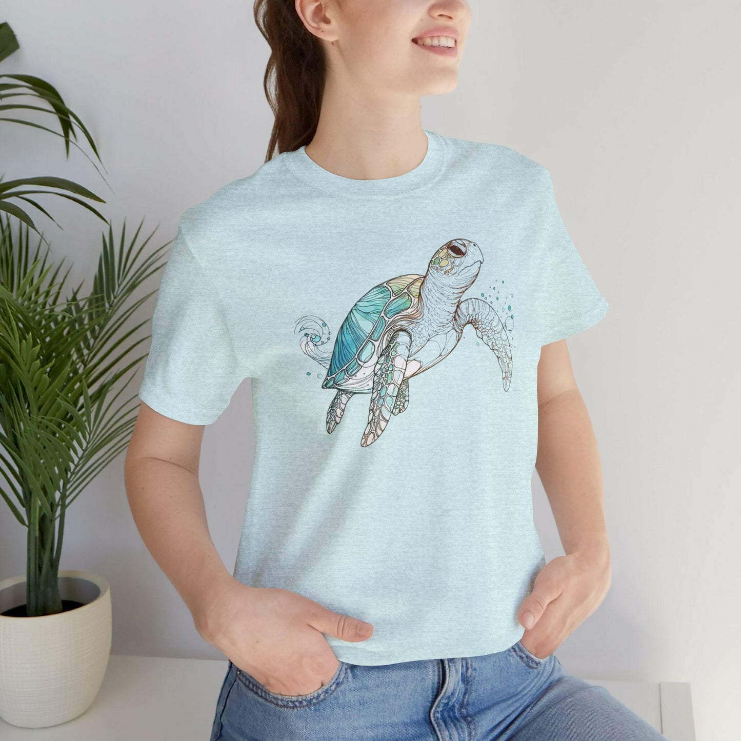 Sea Turtle Water Color Unisex Tee - Stompy Paws