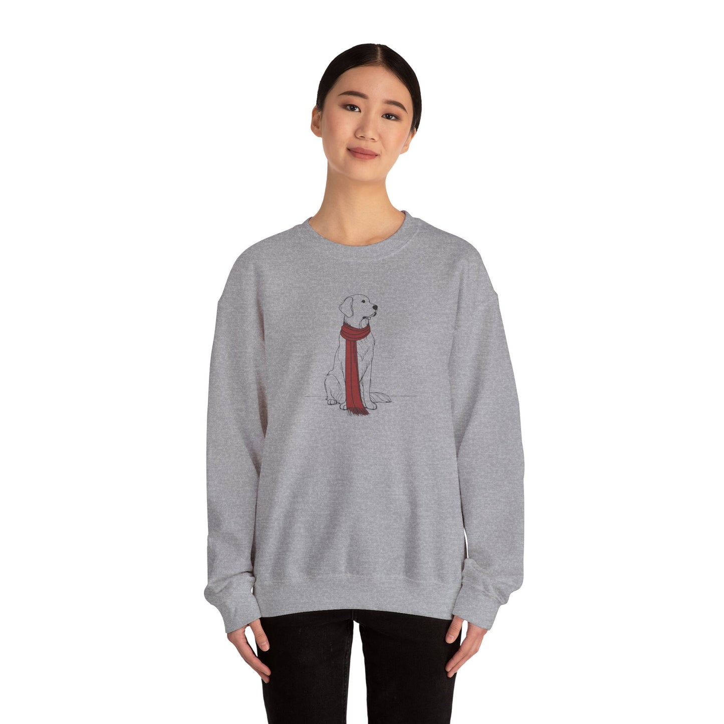 Golden Retriever Scarf Premium Sweatshirt | Cozy Den Edition