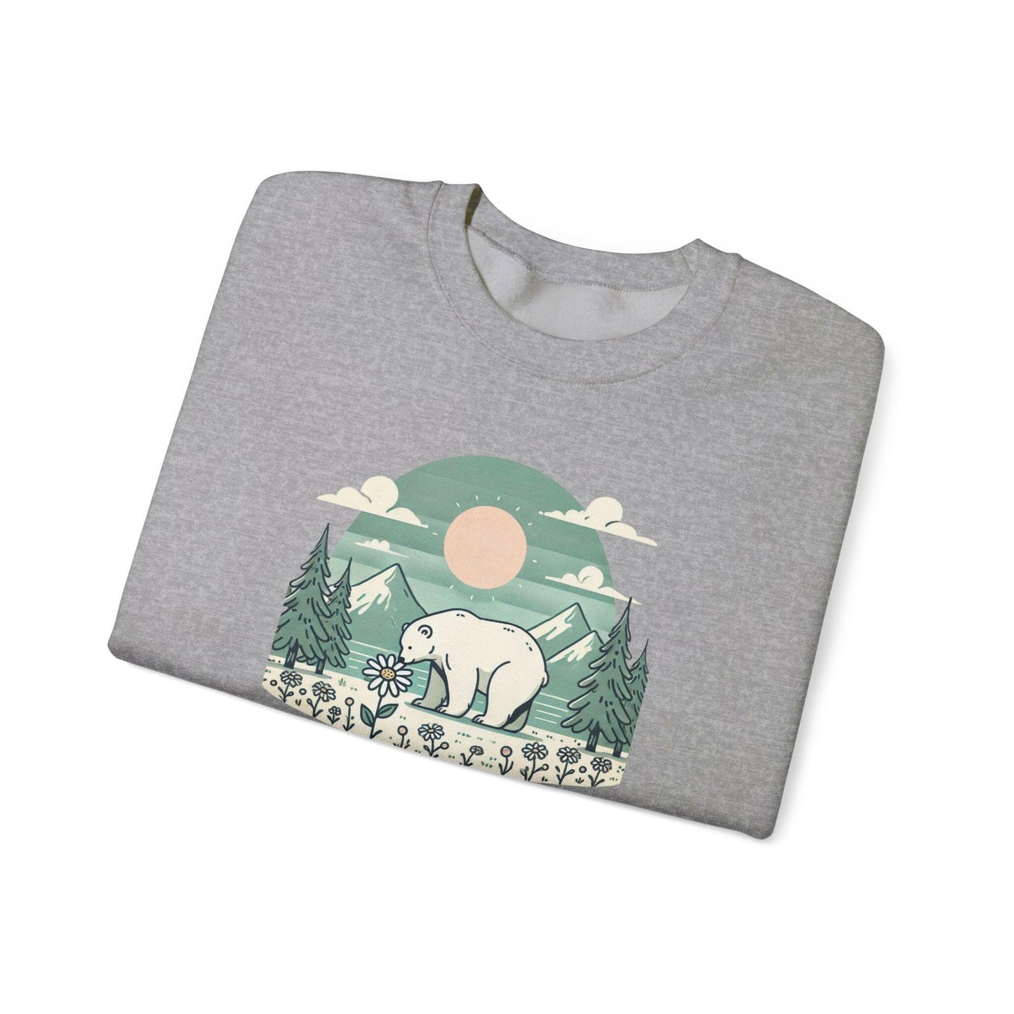 Polar Bear Sweatshirt - Nature-Inspired Unisex Crewneck