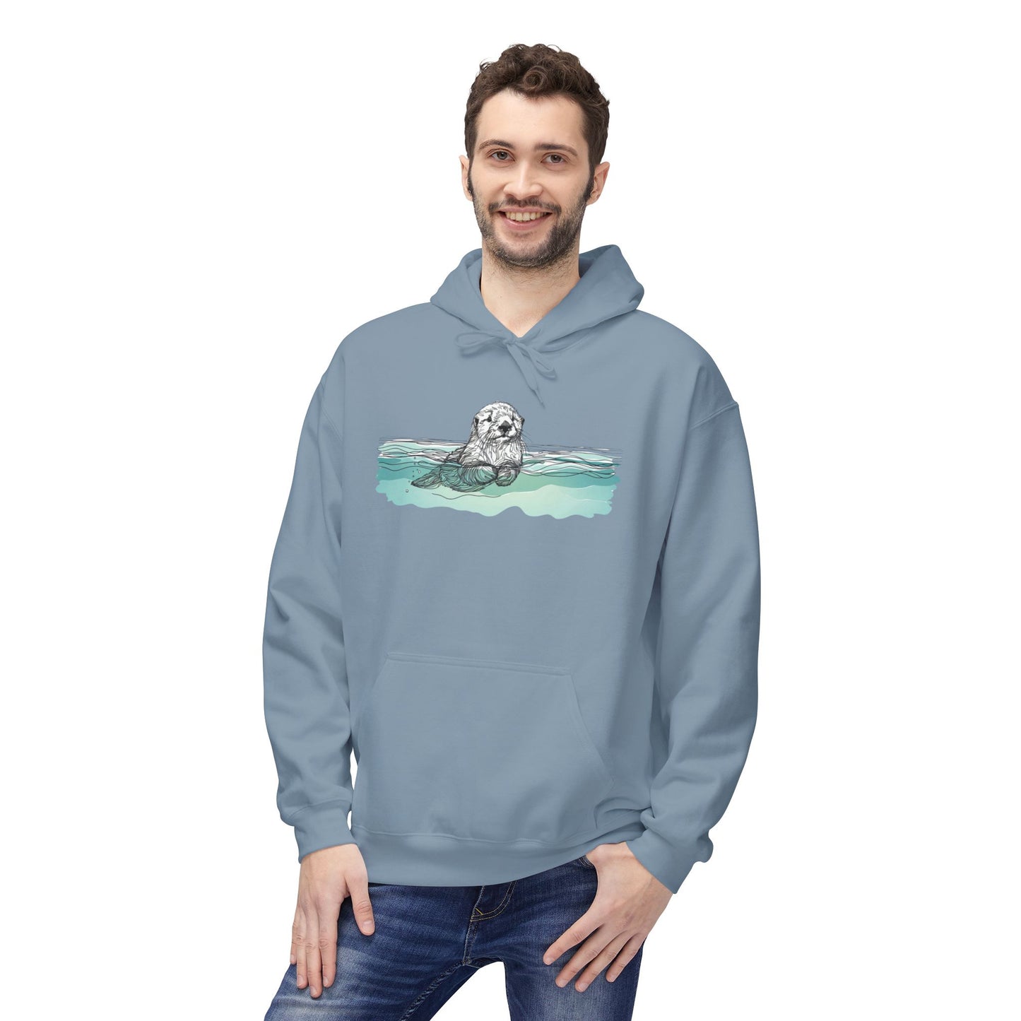 Watercolor Sea Otter Hoodie