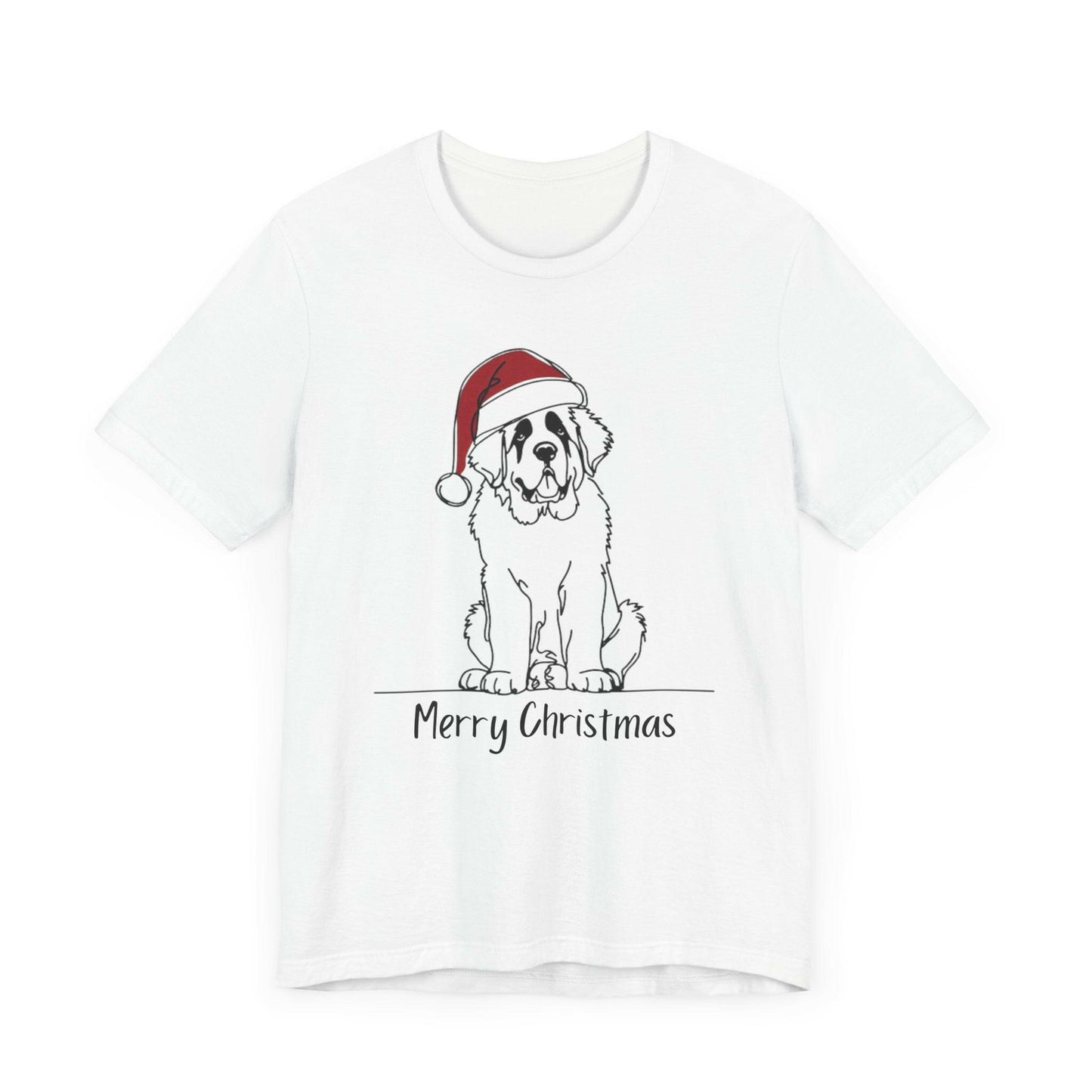 Merry Christmas Saint Bernard Dog Tee - Stompy Paws