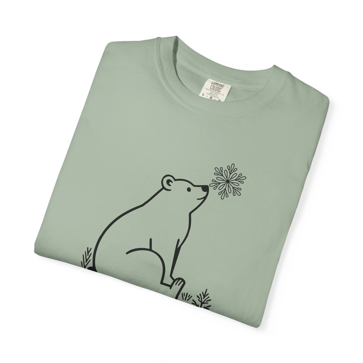 Comfort Colors Polar Bear Snowflake Tee