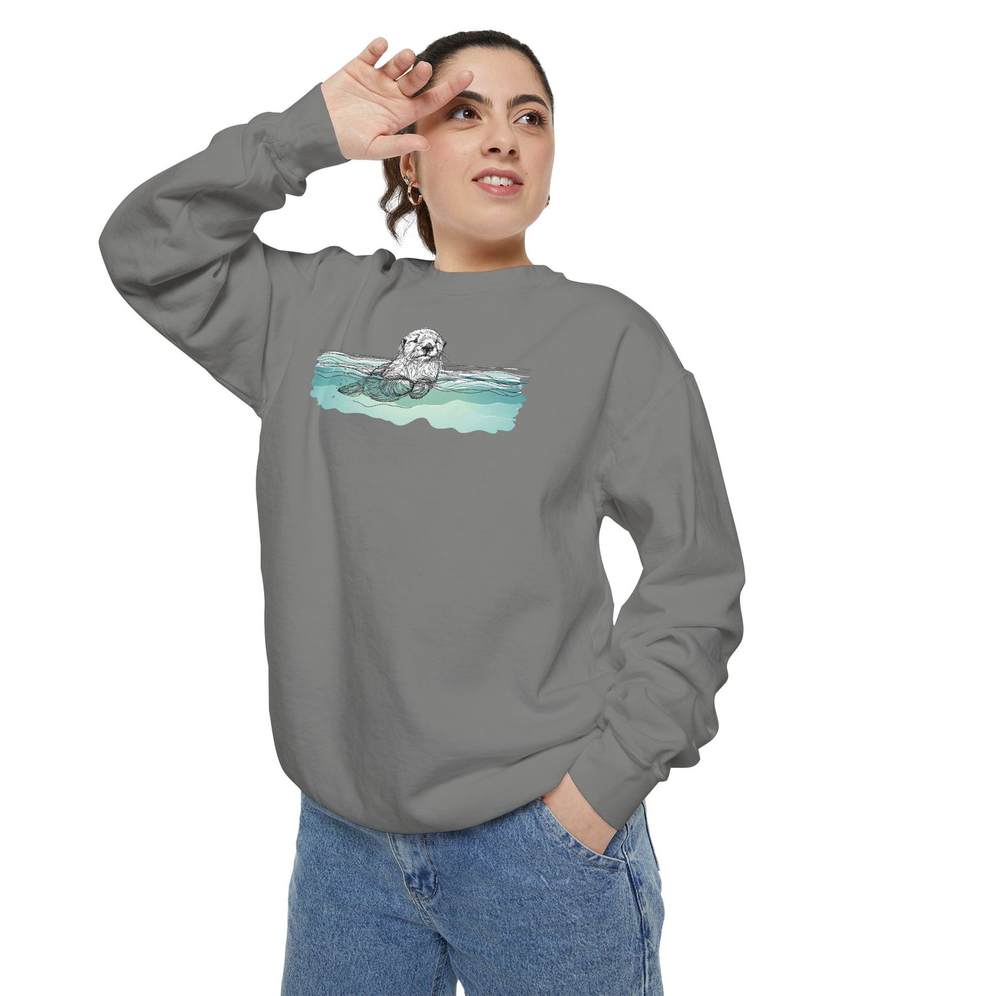 Otter in the Water Sweatshirt