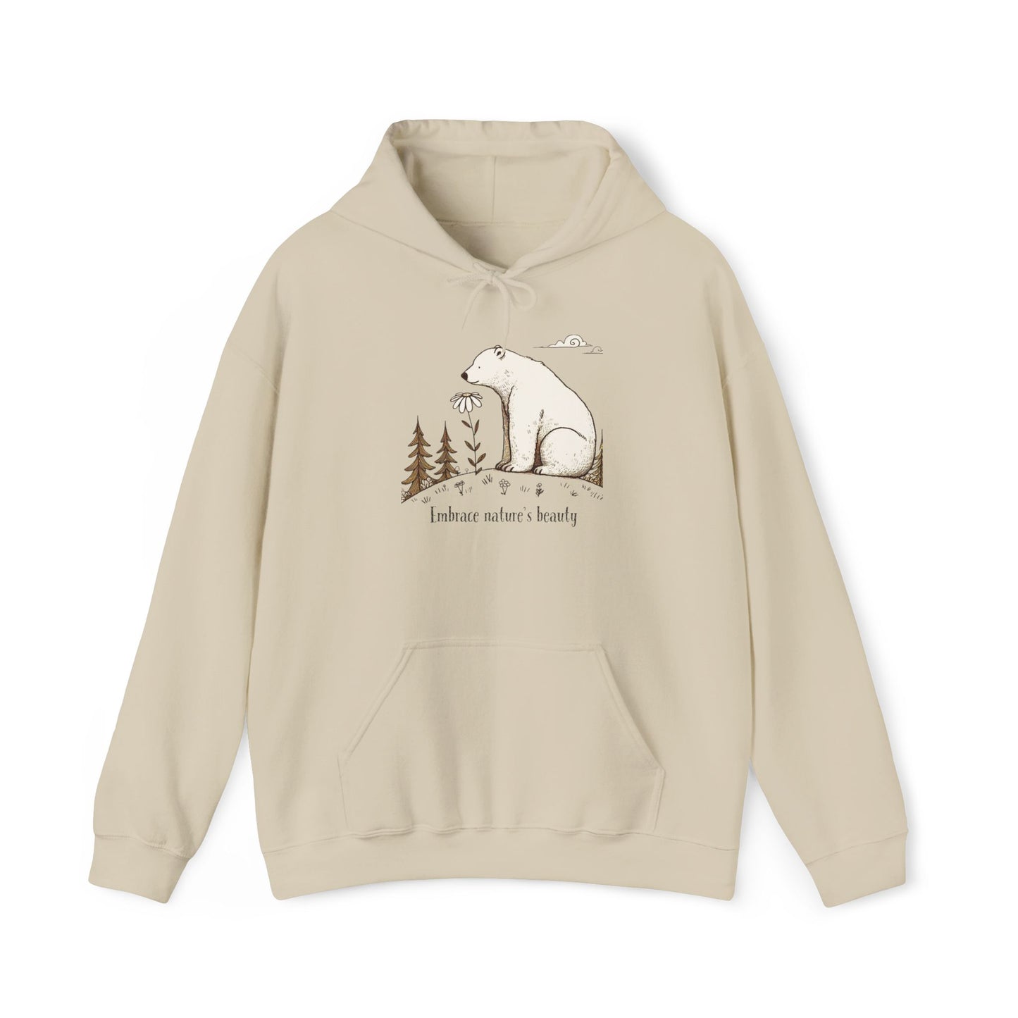 Embrace Nature’s Beauty Hoodie | Cozy Polar Bear Sweatshirt