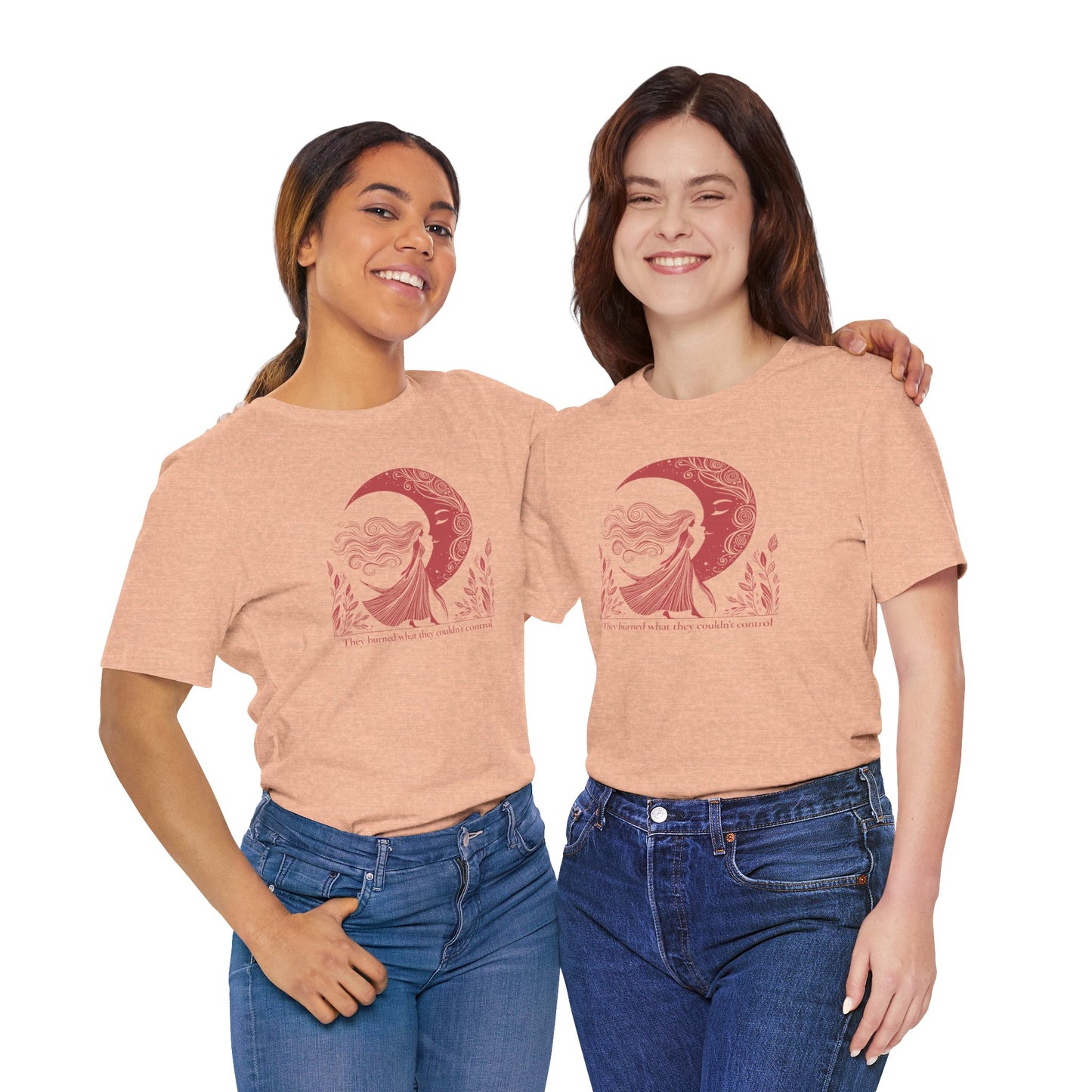 They Burned What They Couldn’t Control Tee – Red Moon Feminist Shirt