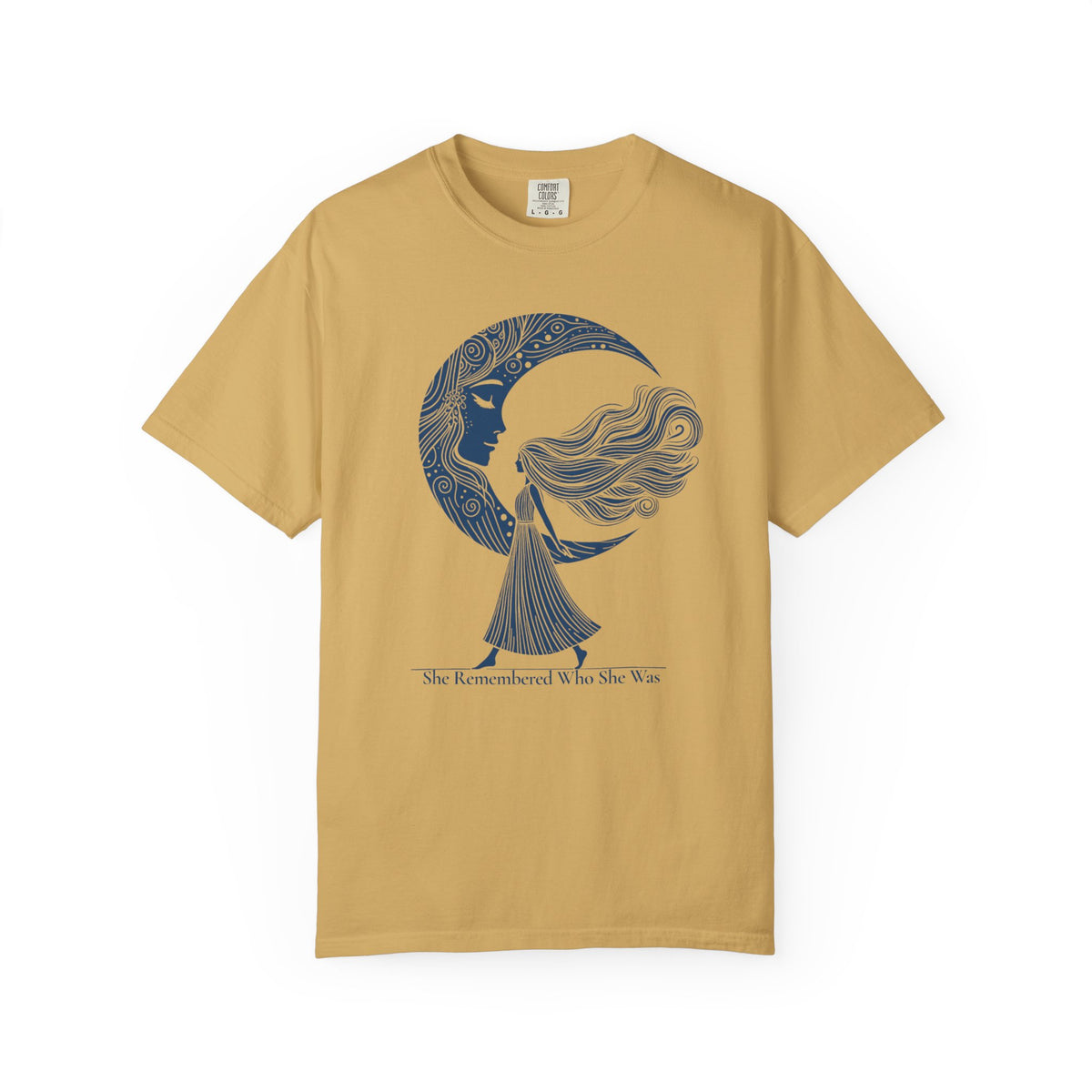 Moon Goddess "She Remembered Who She Was" Comfort Colors T-Shirt