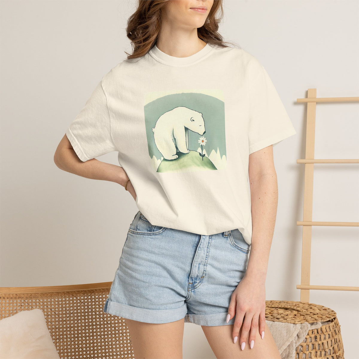 Polar Bear T-Shirt | Wildflower Comfort Colors Tee