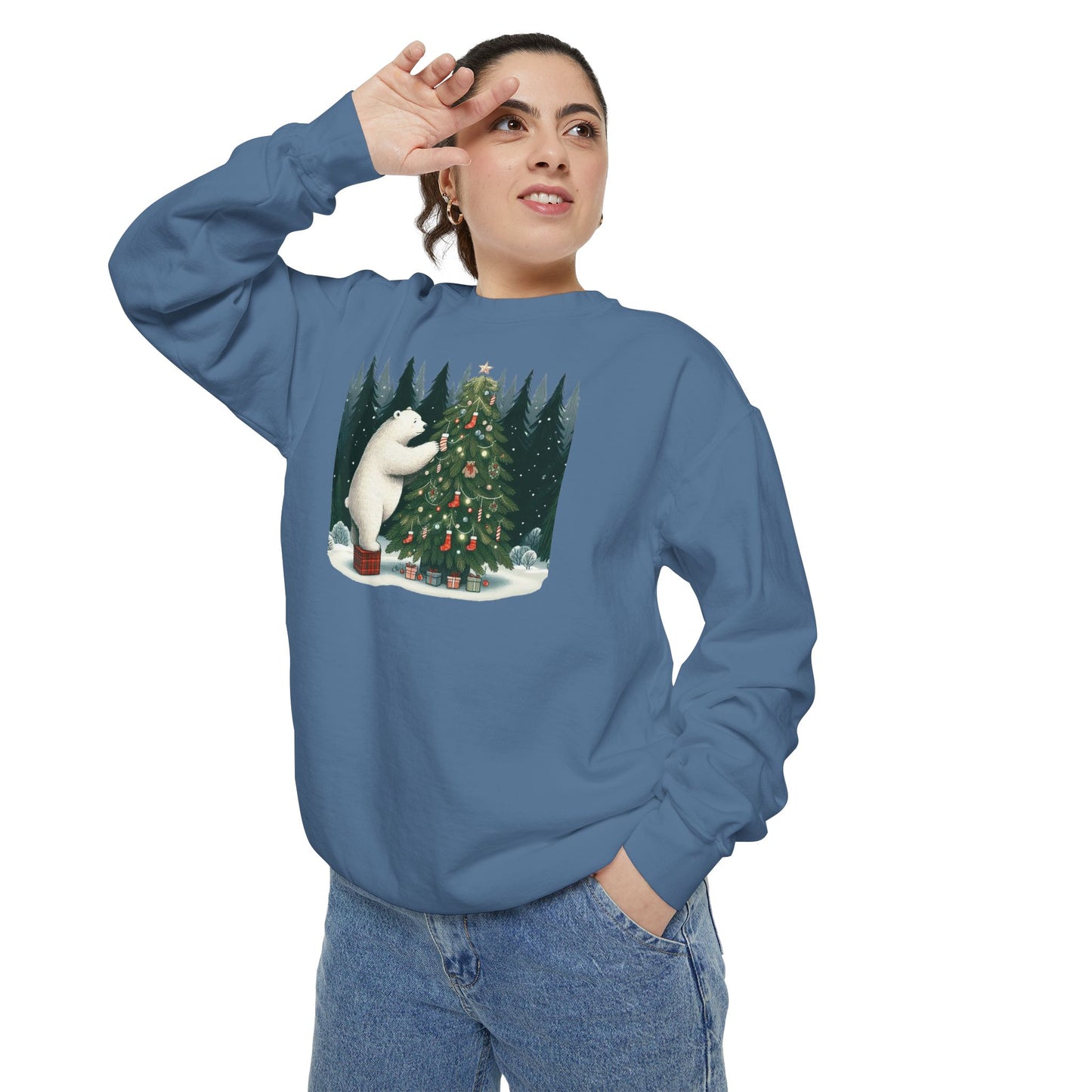 Alpine Christmas Polar Bear Sweatshirt