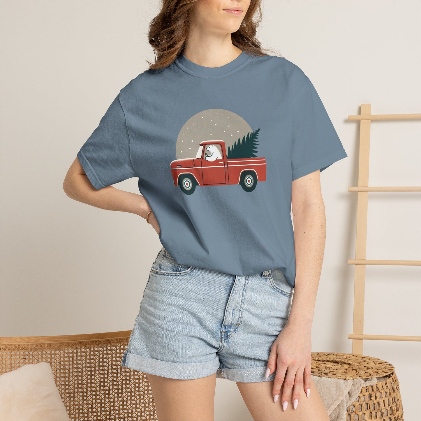 Vintage Polar Bear Christmas Truck Tee