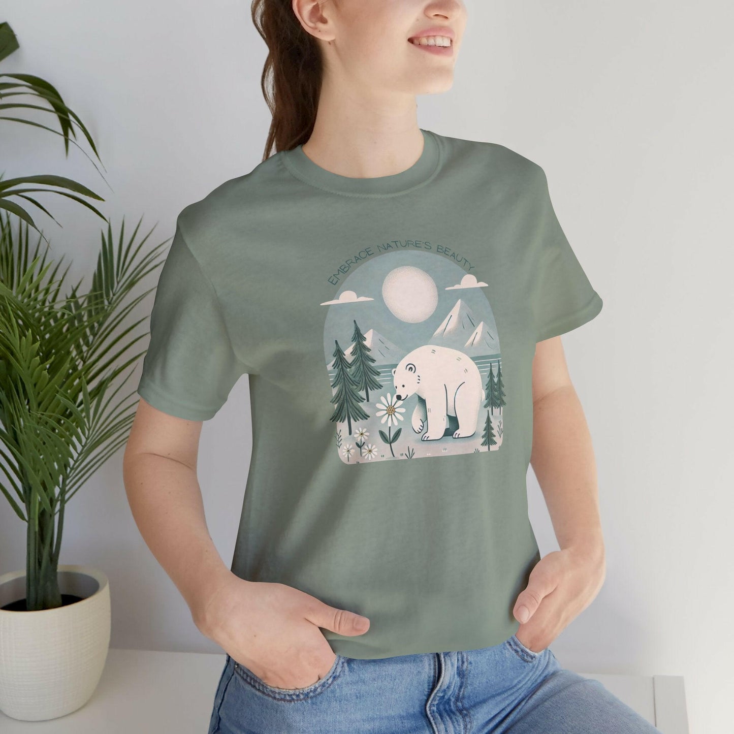 Nature Lover's Unisex Tee - 'Embrace Nature's Beauty' Graphic T-Shirt - Stompy Paws