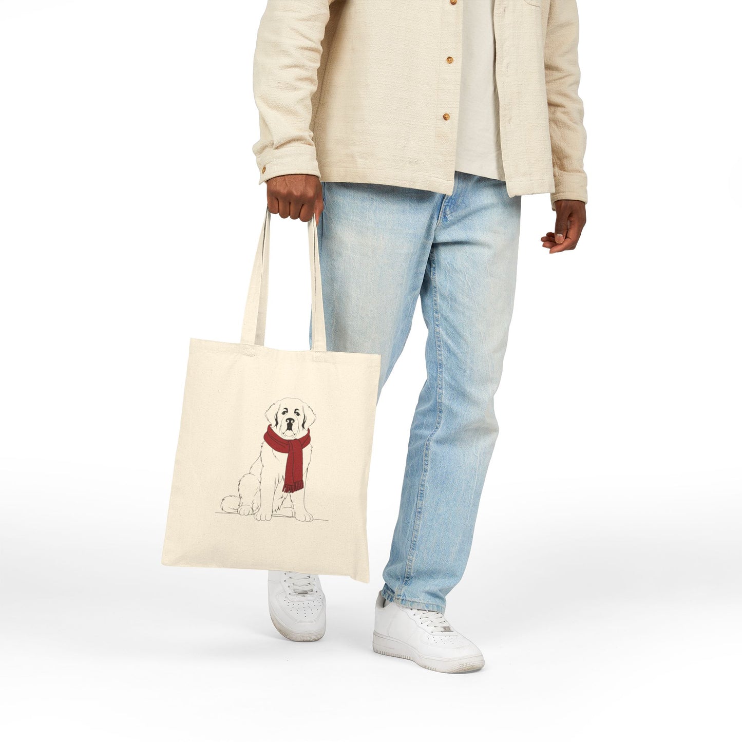 Great Pyrenees Winter Scarf Tote Bag