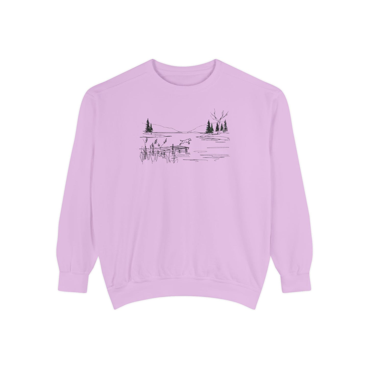 Minimalist Lake Dog Sweatshirt