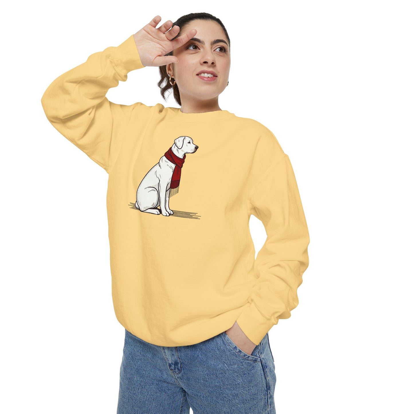 Red Scarf Dog Sweatshirt