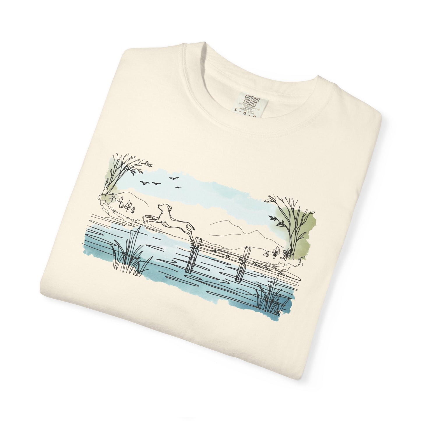 Lake Leap Dog Tee