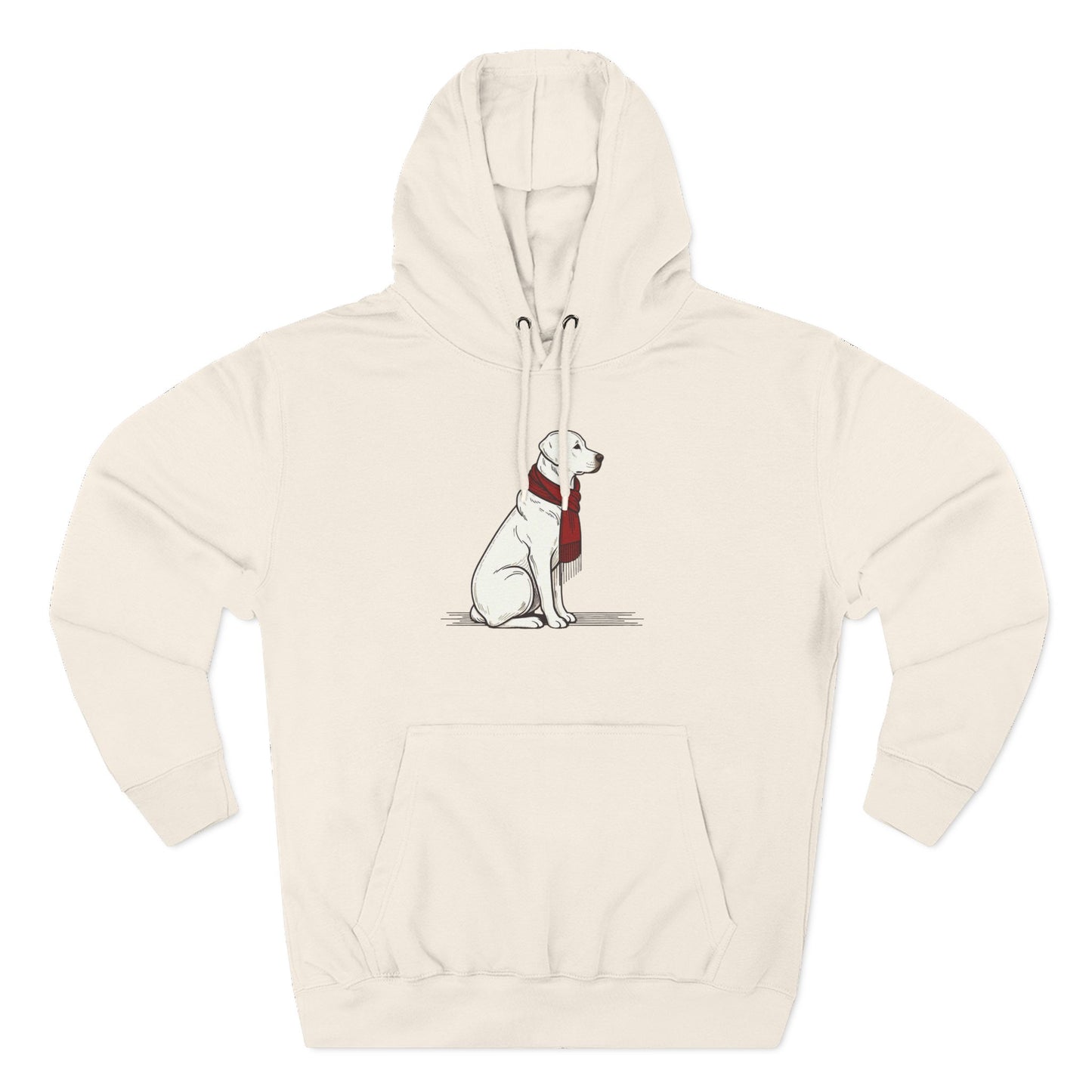 Red Scarf Dog Hoodie