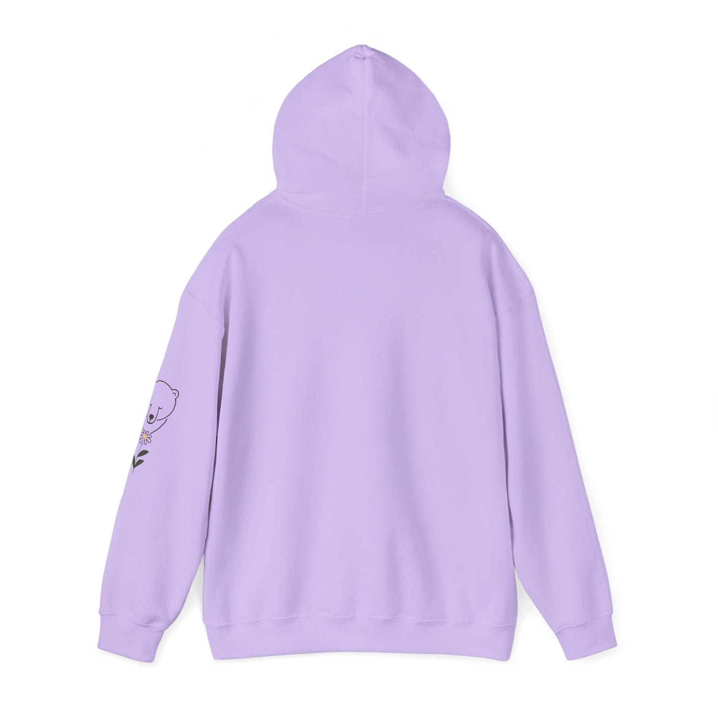 Minimalist Polar Bear & Daisy Hoodie