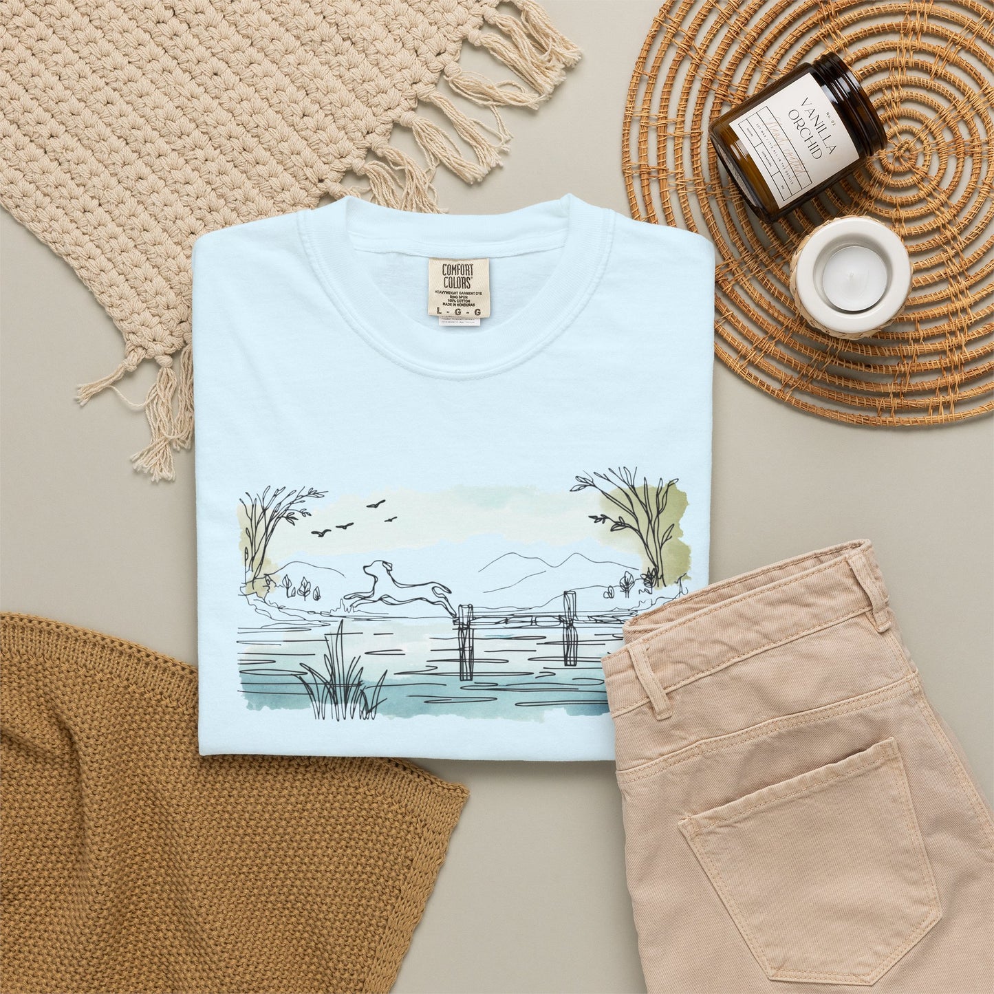 Lake Leap Dog Tee