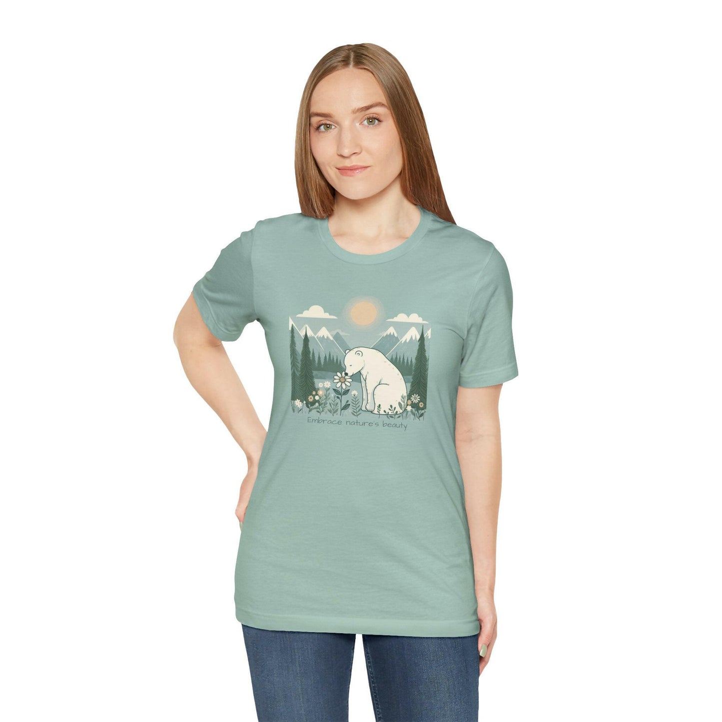 Polar Bear Nature-Inspired Unisex Tee - 'Embrace Nature's Beauty'