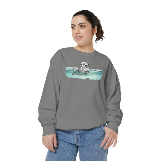 Sea Otter Sweatshirt | Otter in the Water Crewneck